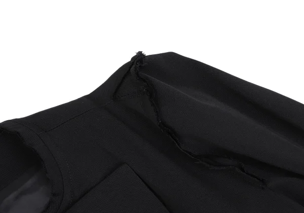 Yohji Yamamoto FEMME Shoulder Switching Pleats Paste Coat K-166012_007