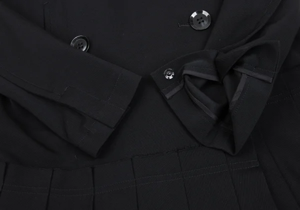 Yohji Yamamoto FEMME Shoulder Switching Pleats Paste Coat K-166012_008