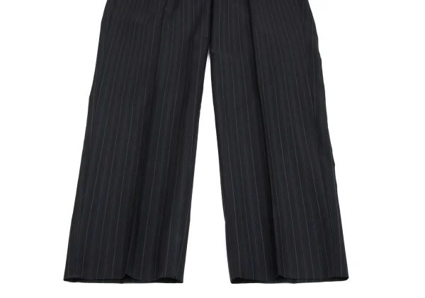 コムデギャルソン オムドゥCOMME des GARCONS HOMME DEUX モヘヤ混ウールストライプセットアップ 黒紺L K-166015_015