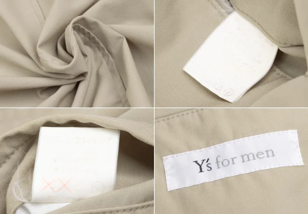 Y's for men Wool Nylon Zip Up Long Jacket K-166021_019