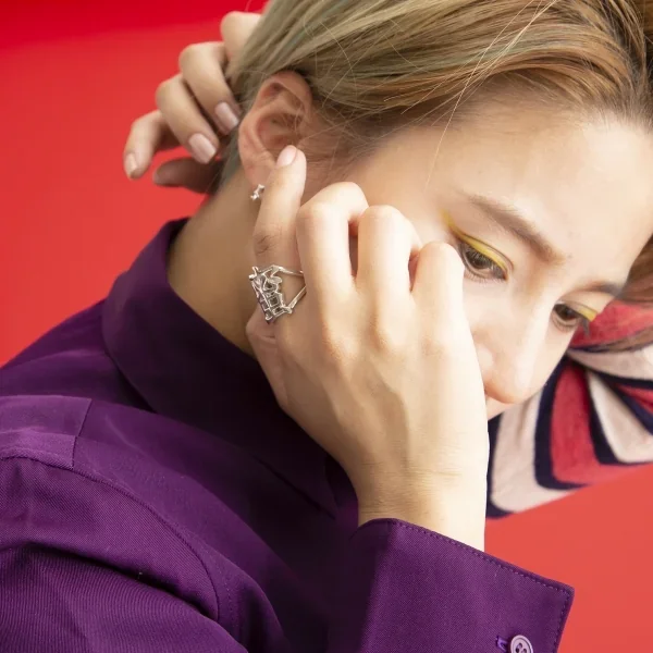 UZUOU Silver925 Japanese Kanji Ring 蜜 Mitsu K-166022_002