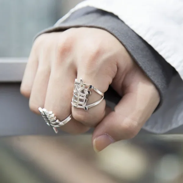 UZUOU Silver925 Japanese Kanji Ring 蜜 Mitsu K-166022_011