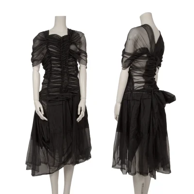 COMME des GARCONS Gathered See-through Dress