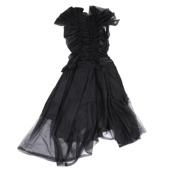 COMME des GARCONS Gathered See-through Dress K-166028_002