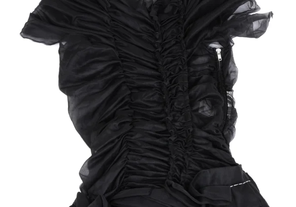 COMME des GARCONS Gathered See-through Dress K-166028_006