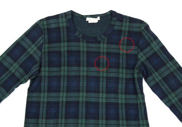 COMME des GARCONS Checker Woven 3/4 Sleeve Top K-166034_002