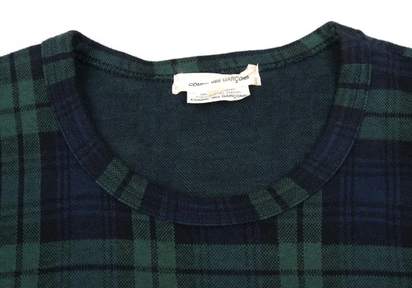 COMME des GARCONS Checker Woven 3/4 Sleeve Top K-166034_005