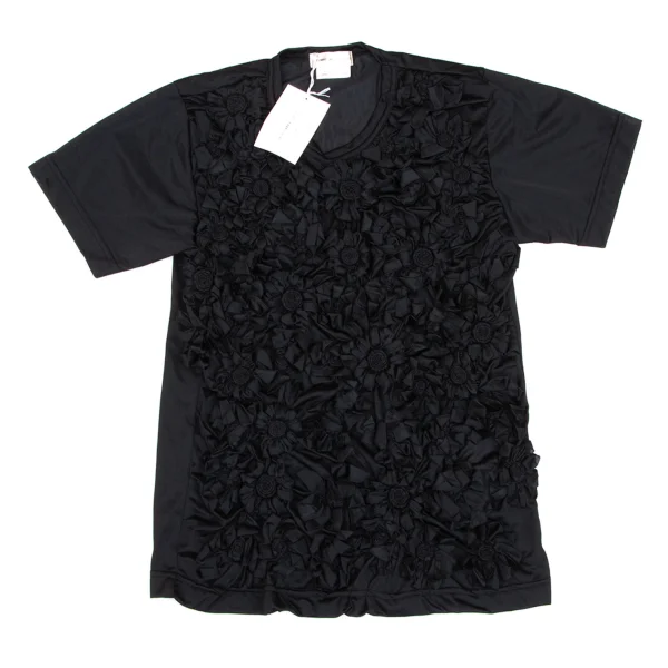 COMME des GARCONS Flower Shirring Design T-shirt K-166035_002