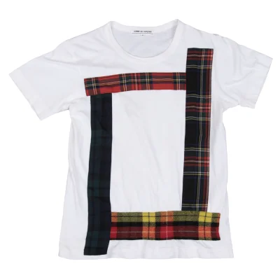 COMME des GARCONS Check Pasted T Shirt