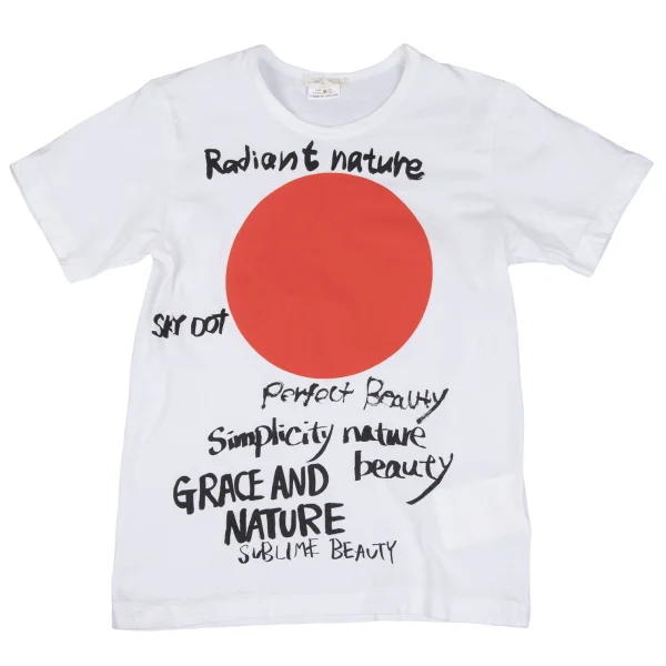 COMME des GARCONS Japanese Flag Printed T Shirt White S K-166038_001