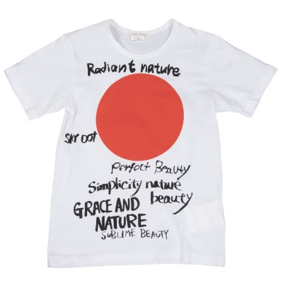 COMME des GARCONS Japanese Flag Printed T Shirt