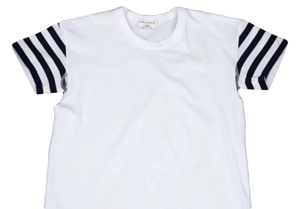 COMME des GARCONS Armpit Cutting Striped Sleeve T-shirt K-166039_002