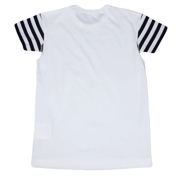 COMME des GARCONS Armpit Cutting Striped Sleeve T-shirt K-166039_008