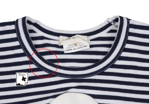 COMME des GARCONS Flower Printed Stripe T-shirt K-166040_003