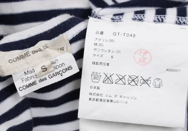 COMME des GARCONS Flower Printed Stripe T-shirt K-166040_012