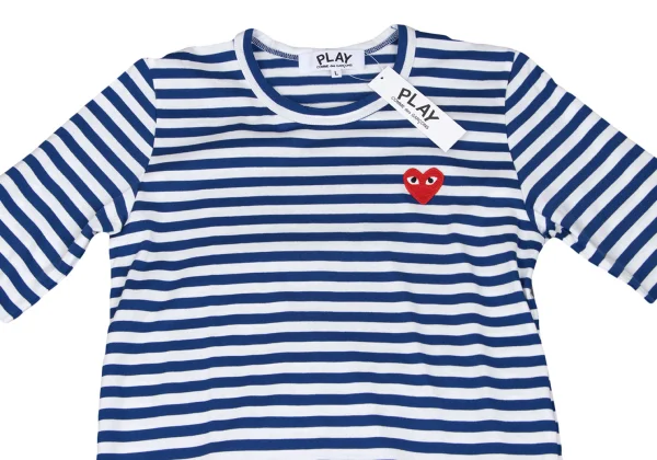 PLAY COMME des GARCONS Heart Patch Striped Top K-166041_002