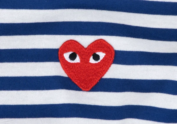 PLAY COMME des GARCONS Heart Patch Striped Top K-166041_004