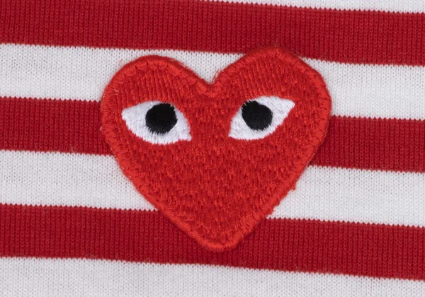 PLAY COMME des GARCONS Heart Patch Striped Top K-166042_004