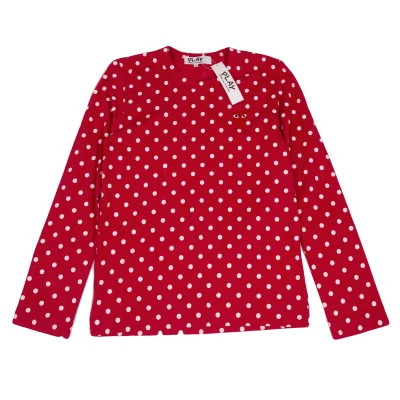 PLAY COMME des GARCONS Heart Patch Dot Top