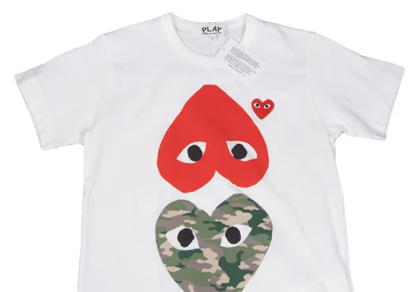 PLAY COMME des GARCONS Camo Heart Printed T-shirt K-166046_002