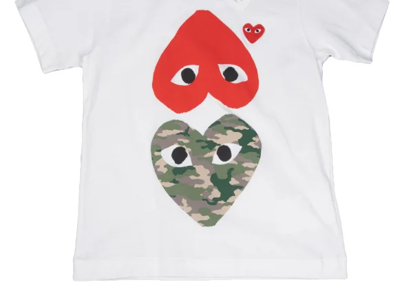 PLAY COMME des GARCONS Camo Heart Printed T-shirt K-166046_006