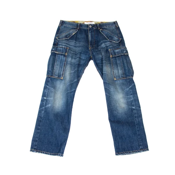 JUNYA WATANABE COMME des GARCONS denim Camouflage-lined Cargo Jeans Indigo M K-166060_001