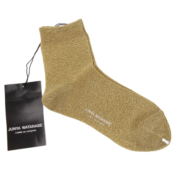 JUNYA WATANABE COMME des GARCONS Glitter Socks Gold  K-166067_001