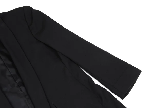 Yohji Yamamoto POUR HOMME Wool Gabardine Buttonless Long Jacket K-166070_004