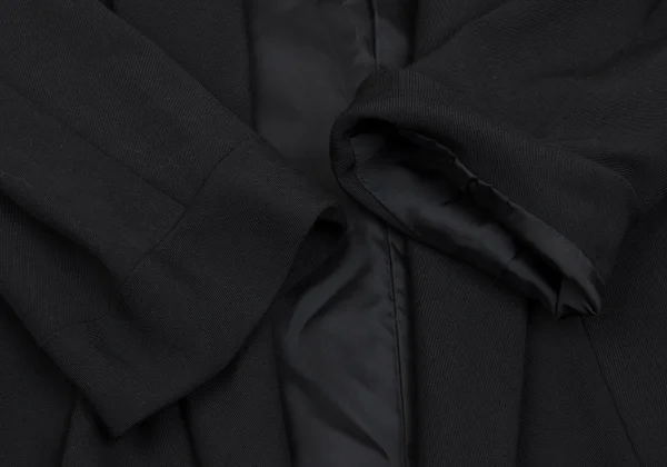 Yohji Yamamoto POUR HOMME Wool Gabardine Buttonless Long Jacket K-166070_005