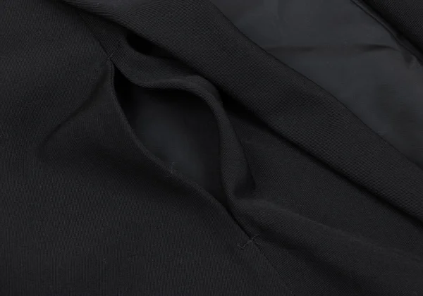 Yohji Yamamoto POUR HOMME Wool Gabardine Buttonless Long Jacket K-166070_007