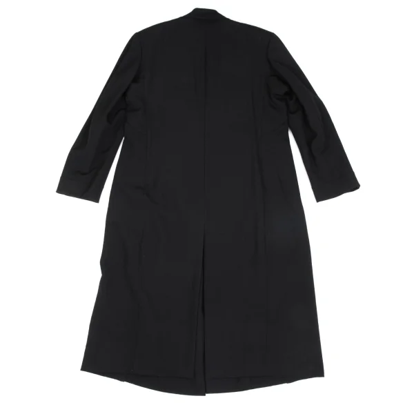 Yohji Yamamoto POUR HOMME Wool Gabardine Buttonless Long Jacket K-166070_009