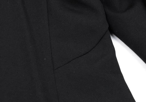 Yohji Yamamoto POUR HOMME Wool Gabardine Buttonless Long Jacket K-166070_011