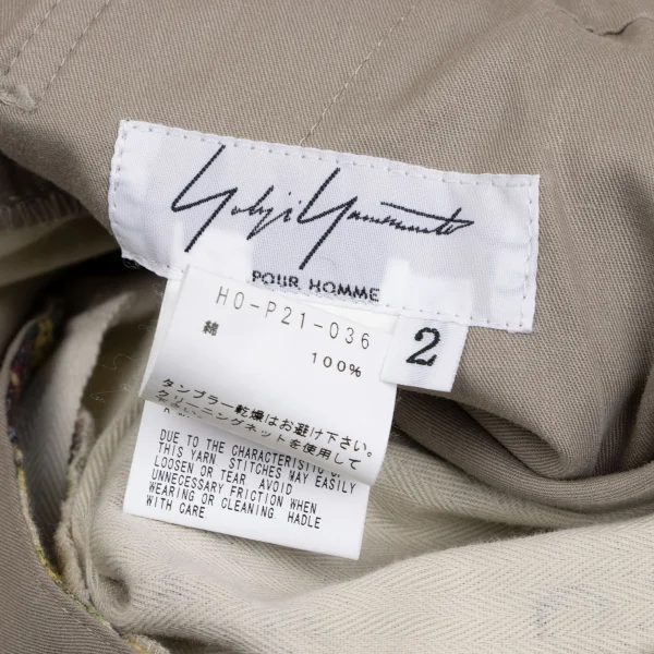 Yohji Yamamoto POUR HOMME Floral Printed Wide Pants K-166072_015