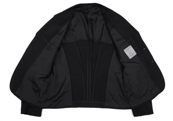 Yohji Yamamoto POUR HOMME Wool Gabardine Back Curve Switching Jacket K-166074_009