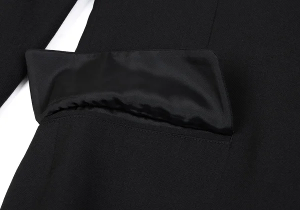 Yohji Yamamoto POUR HOMME Leather Strap Wool Gabardine Long Jacket K-166075_012