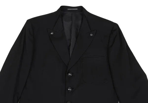 Yohji Yamamoto POUR HOMME Lapel Button Design Wool Gabardine Jacket K-166076_002