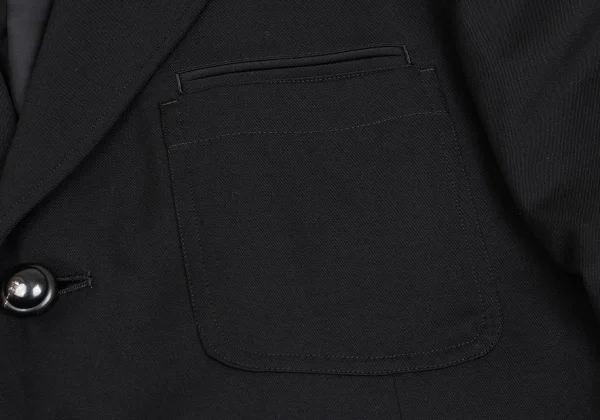 Yohji Yamamoto POUR HOMME Lapel Button Design Wool Gabardine Jacket K-166076_005