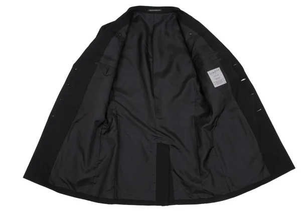 Yohji Yamamoto POUR HOMME Lapel Button Design Wool Gabardine Jacket K-166076_011