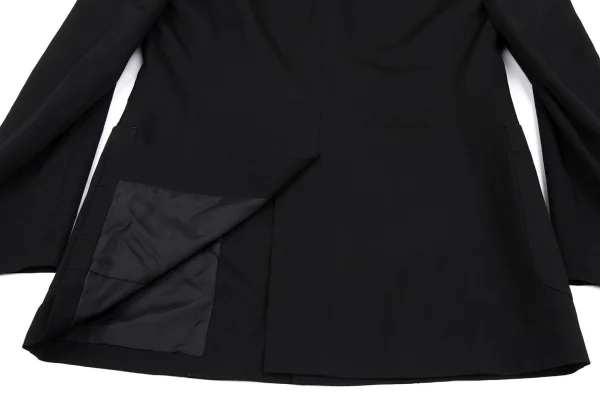 Yohji Yamamoto POUR HOMME Lapel Button Design Wool Gabardine Jacket K-166076_013
