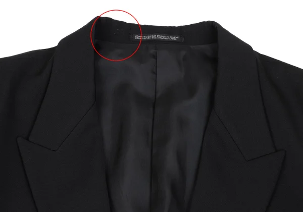 Yohji Yamamoto POUR HOMME Hem Pleats Design Wool Gabardine Jacket K-166078_003