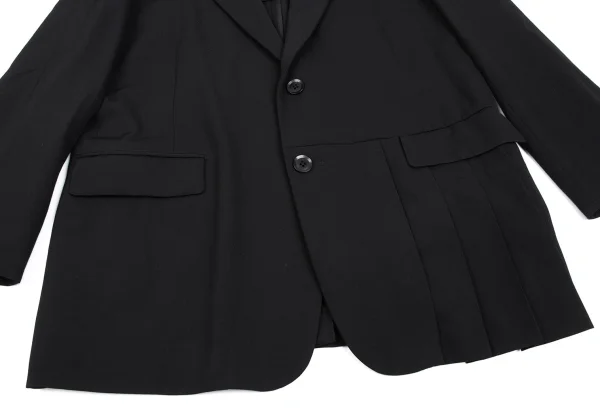 Yohji Yamamoto POUR HOMME Hem Pleats Design Wool Gabardine Jacket K-166078_009
