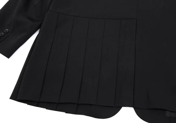 Yohji Yamamoto POUR HOMME Hem Pleats Design Wool Gabardine Jacket K-166078_015