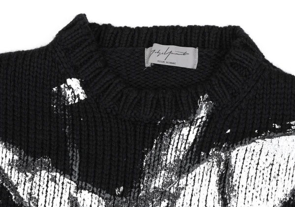 Yohji Yamamoto POUR HOMME Madness Graphic Printed Knit Sweater K-166079_003