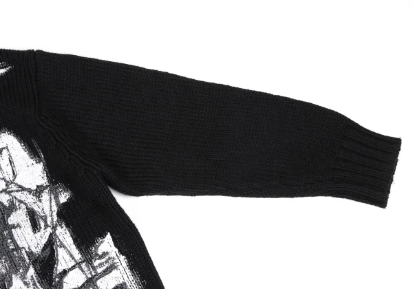 Yohji Yamamoto POUR HOMME Madness Graphic Printed Knit Sweater K-166079_005