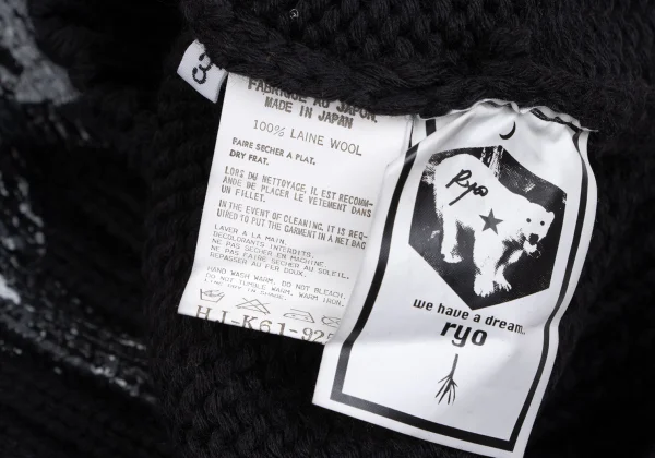 Yohji Yamamoto POUR HOMME Madness Graphic Printed Knit Sweater K-166079_011