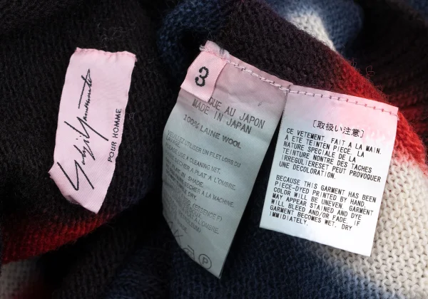 Yohji Yamamoto POUR HOMME Dyed Checker Knit Sweater K-166081_014