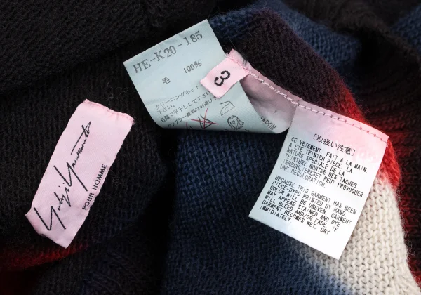 Yohji Yamamoto POUR HOMME Dyed Checker Knit Sweater K-166081_015