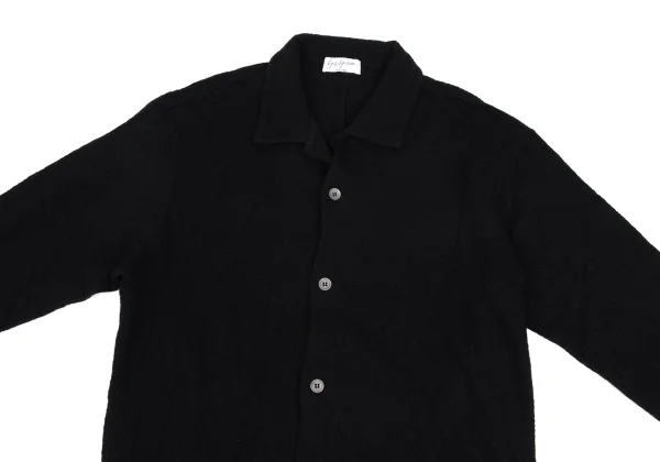 Yohji Yamamoto POUR HOMME Dyed Wool Knit Long Shirt K-166082_002