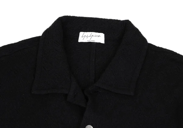 Yohji Yamamoto POUR HOMME Dyed Wool Knit Long Shirt K-166082_003