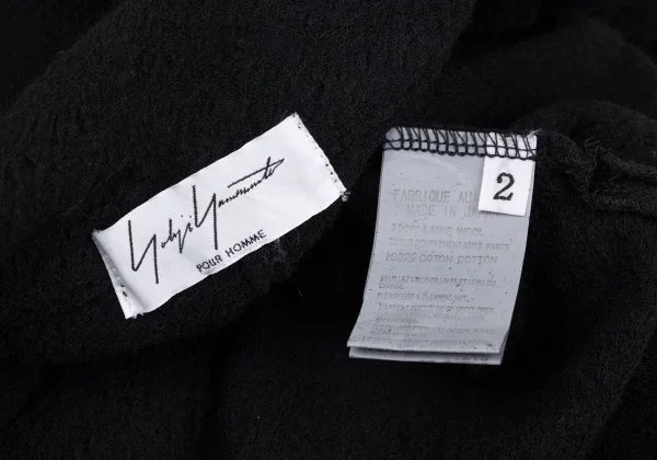 Yohji Yamamoto POUR HOMME Dyed Wool Knit Long Shirt K-166082_014